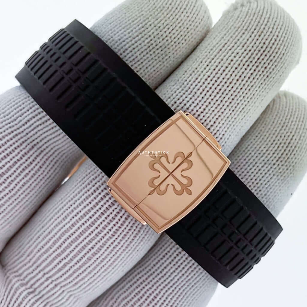 CLASSICAquanaut Rose Gold Black Rubber Brown Dial 5167R-001