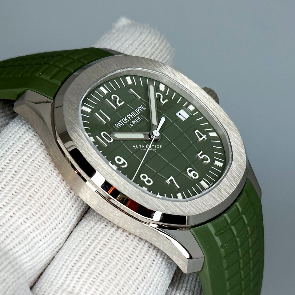CLASSIC Aquanaut White Gold Green Khaki Dial 5168G-010