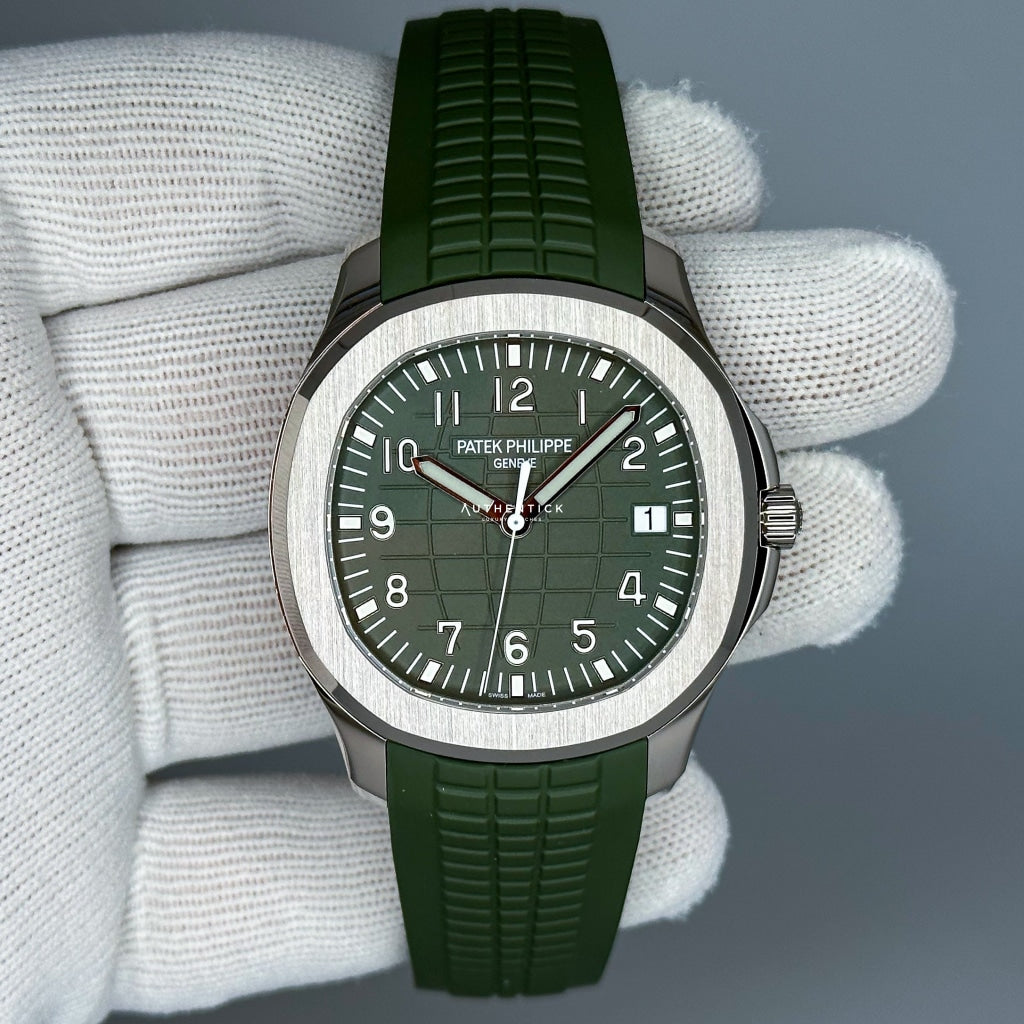 CLASSIC Aquanaut White Gold Green Khaki Dial 5168G-010