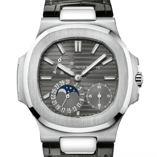 CLASSIC Nautilus Moon Phase White Gold Grey Dial 5712G-001
