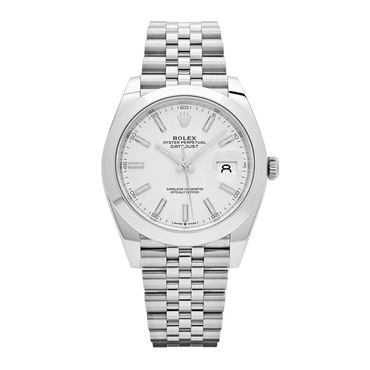 2025 Watch Datejust 126300 Stainless Steel Stick White Dial Jubilee (2024)
