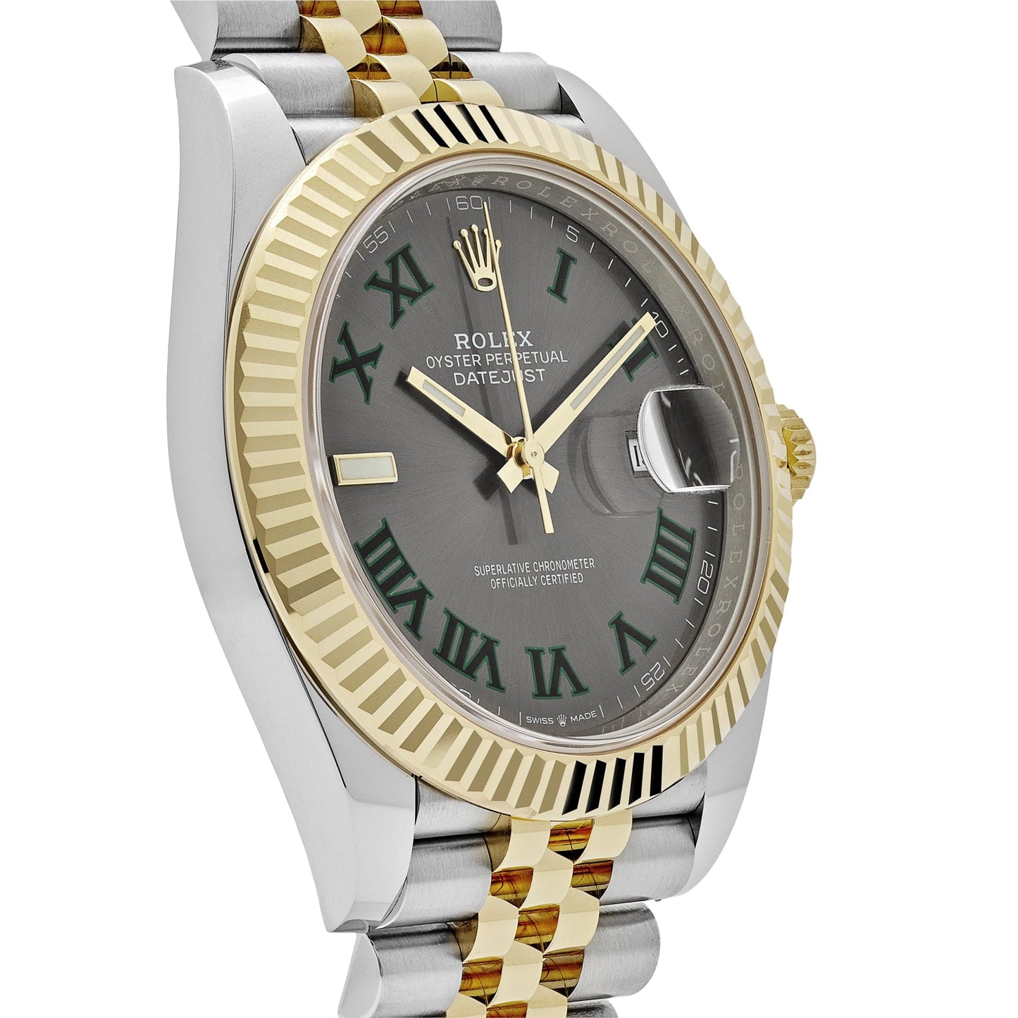 2025 Watch Datejust 126333 Wimbledon Yellow Gold Stainless Steel Slate Dial Jubilee