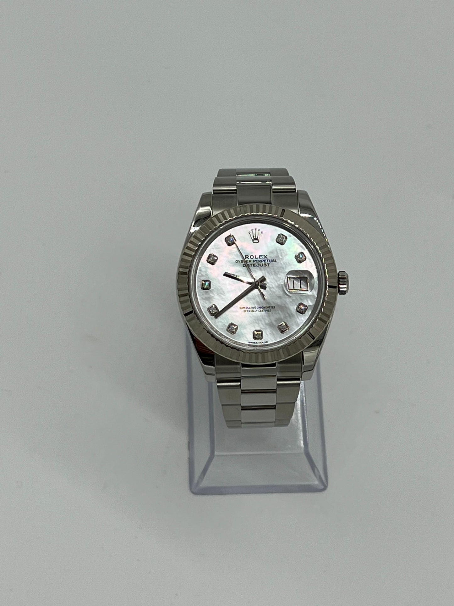 2025 Watch Datejust 126334 Stainless Steel Diamond Mother Of Pearl Dial