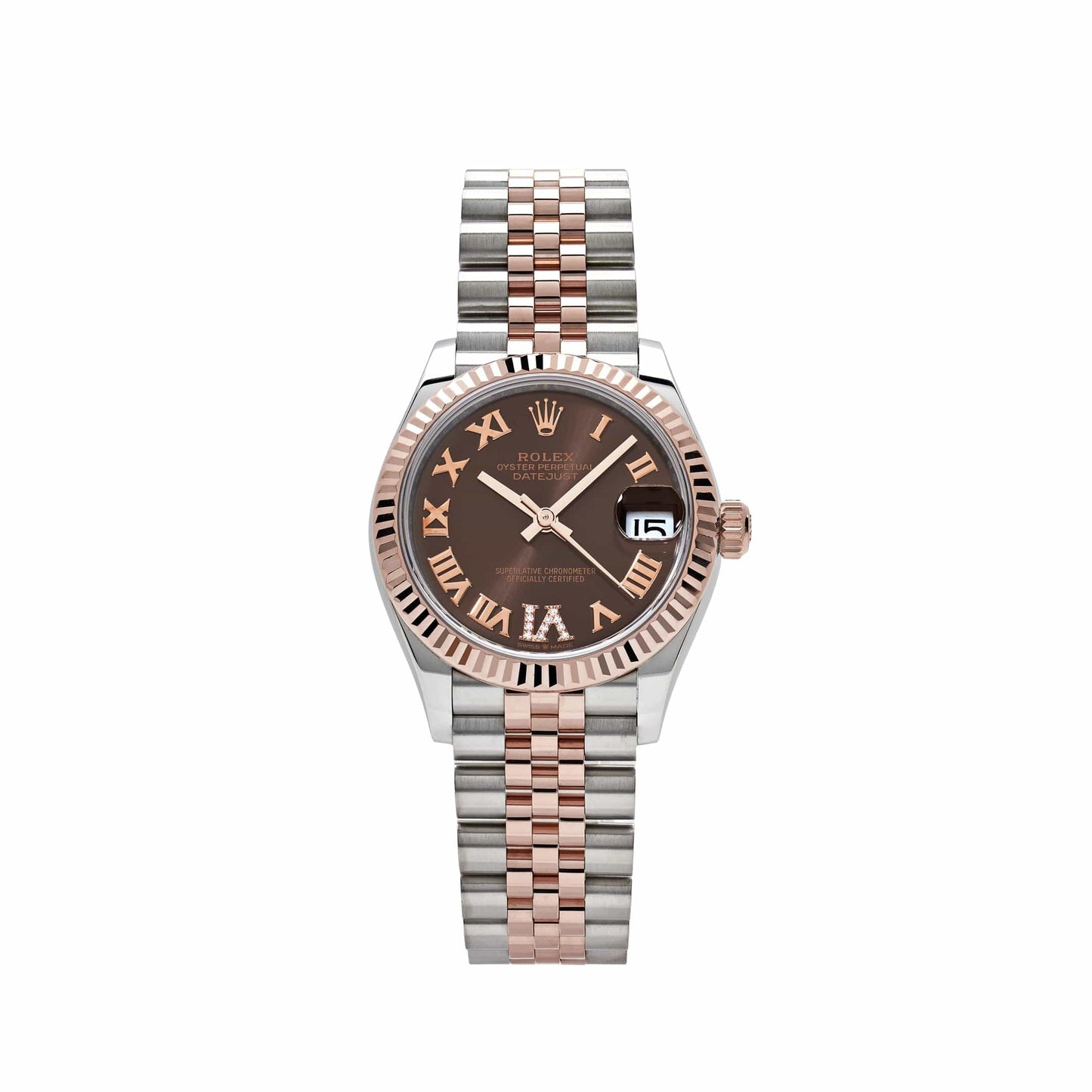 2025 Watch Datejust 278271 Rose Gold Stainless Steel Roman Chocolate Dial Jubilee (2021)