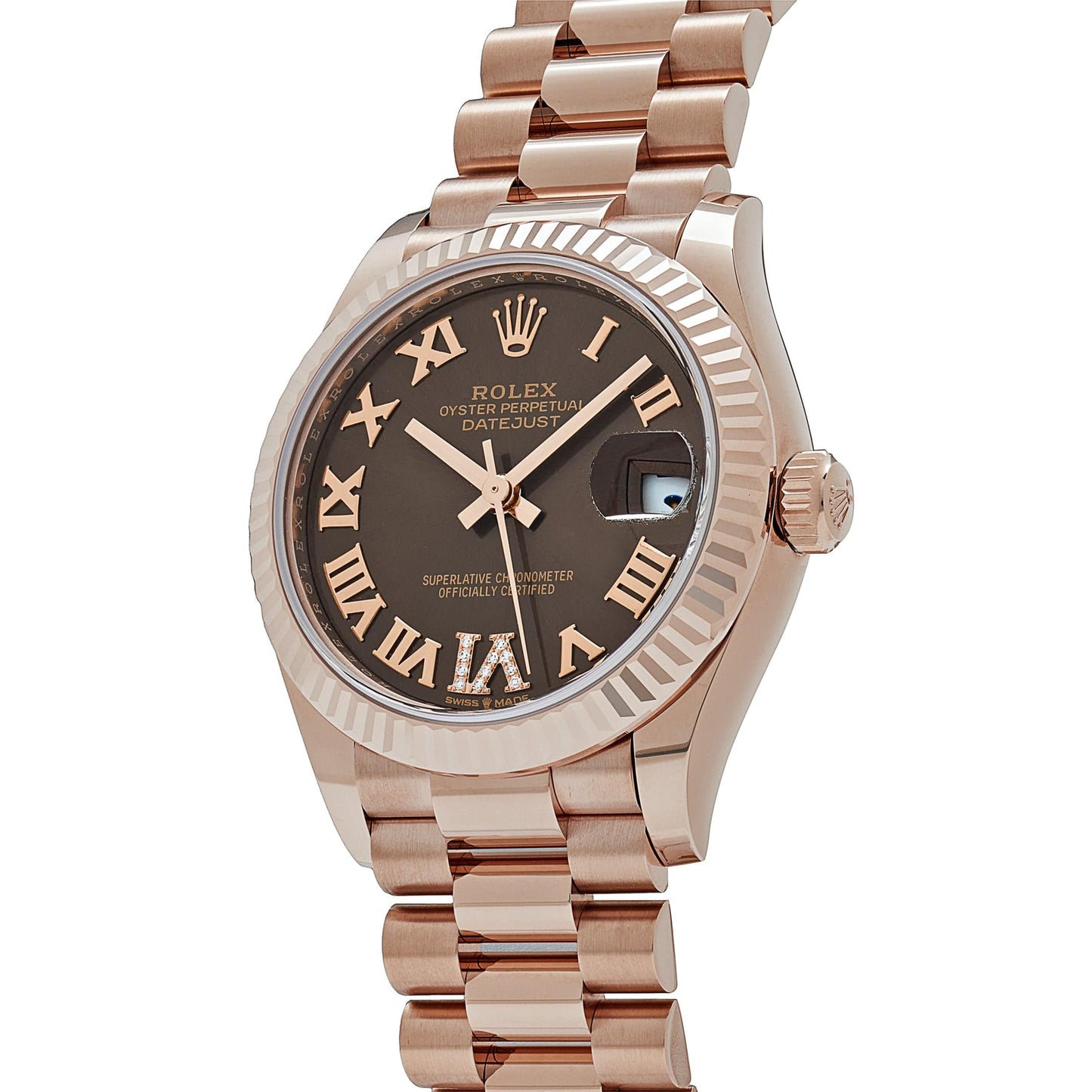 2025 Watch Datejust 278275 Rose Gold Diamond Chocolate Dial President (2022)