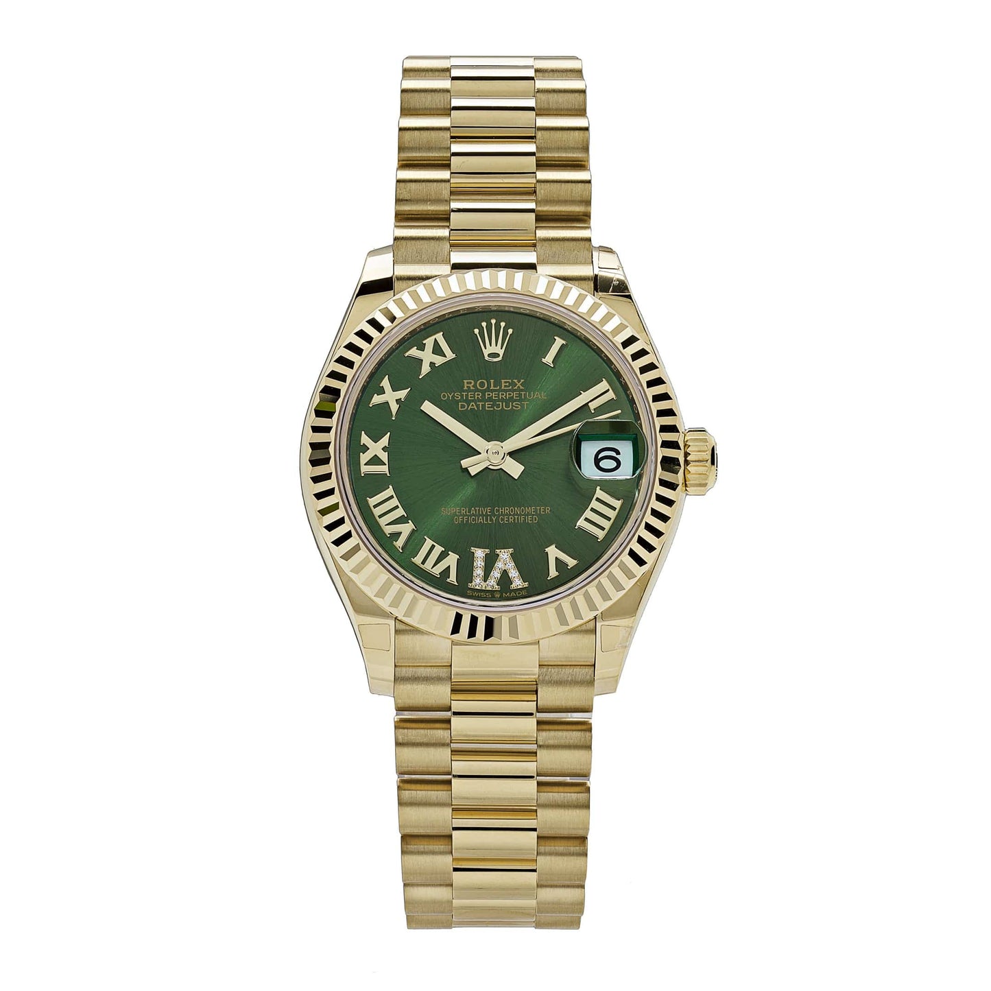 2025 Watch Datejust 278278 Yellow Gold Diamond Green Dial President (2023)