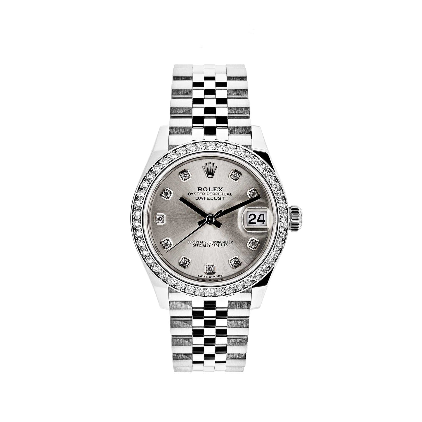 2025 Watch Datejust 278384RBR White Gold Stainless Steel Silver Dial