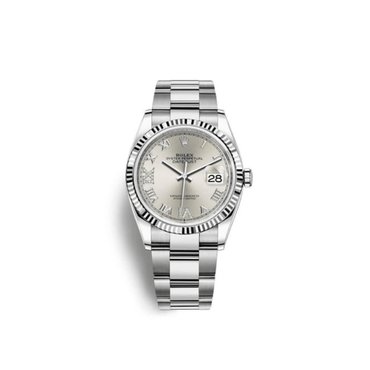 2025 Watch Datejust 126234 White Gold Stainless Steel Silver Dial Oyster