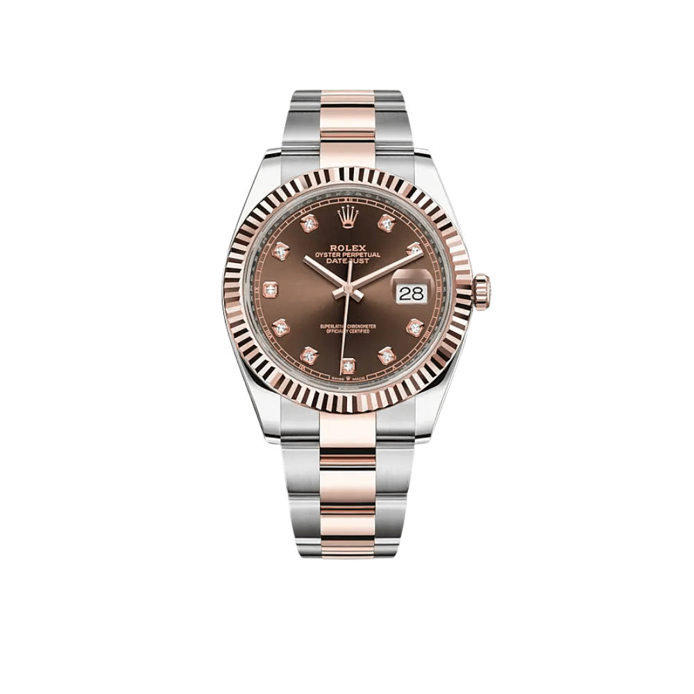 2025 Watch Datejust 126331 Rose Gold Stainless Steel Chocolate Diamond Dial