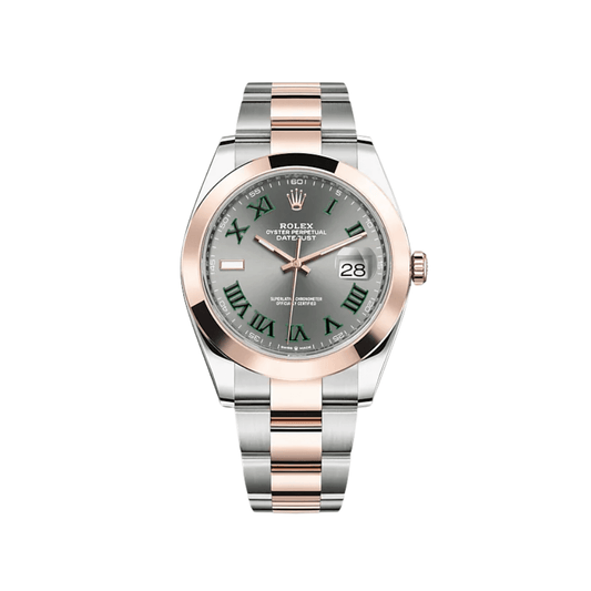 2025 Watch Datejust 126301 Stainless Steel Rose Gold Slate Dial