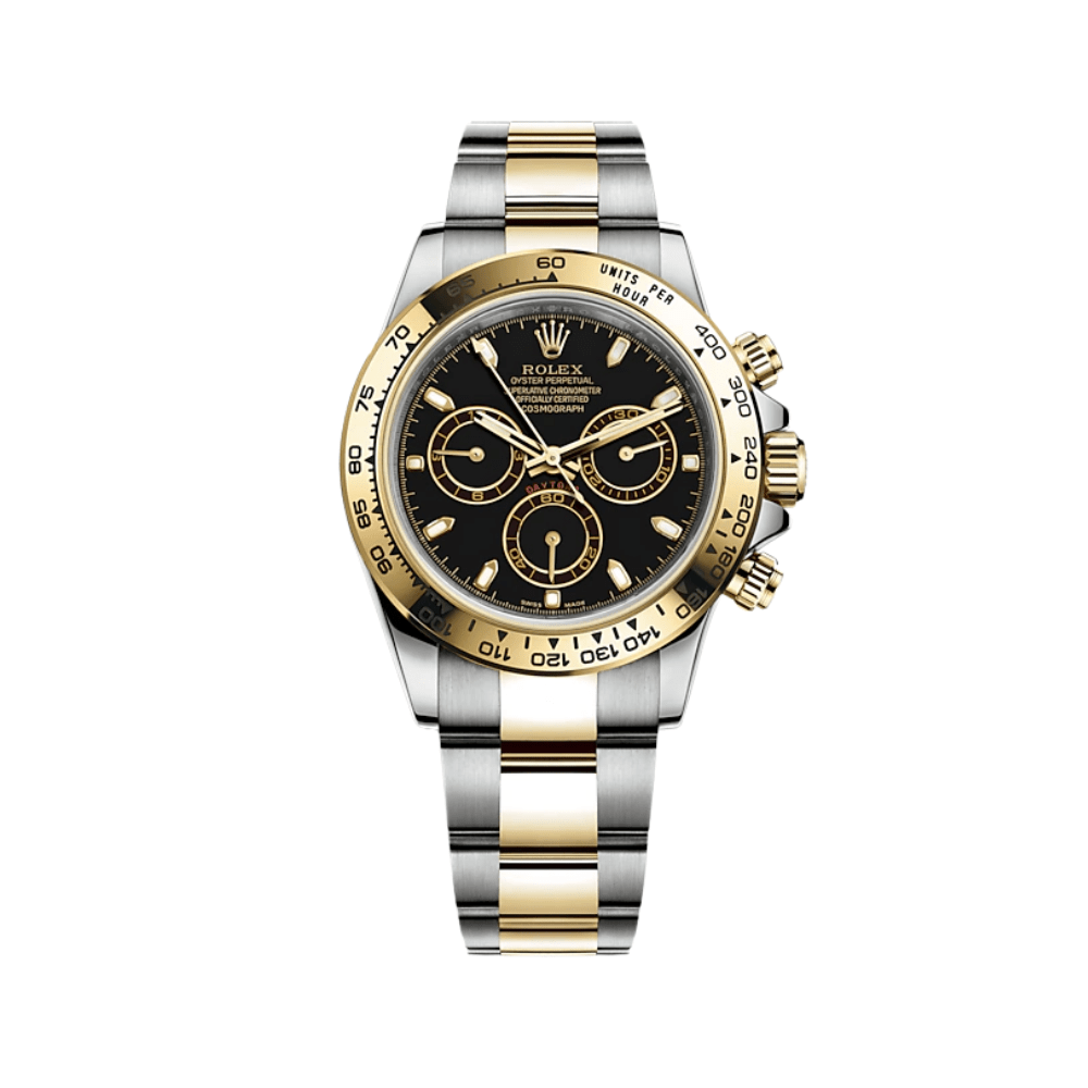 2025 Watch Daytona 116503 Yellow Gold Stainless Steel Black Dial