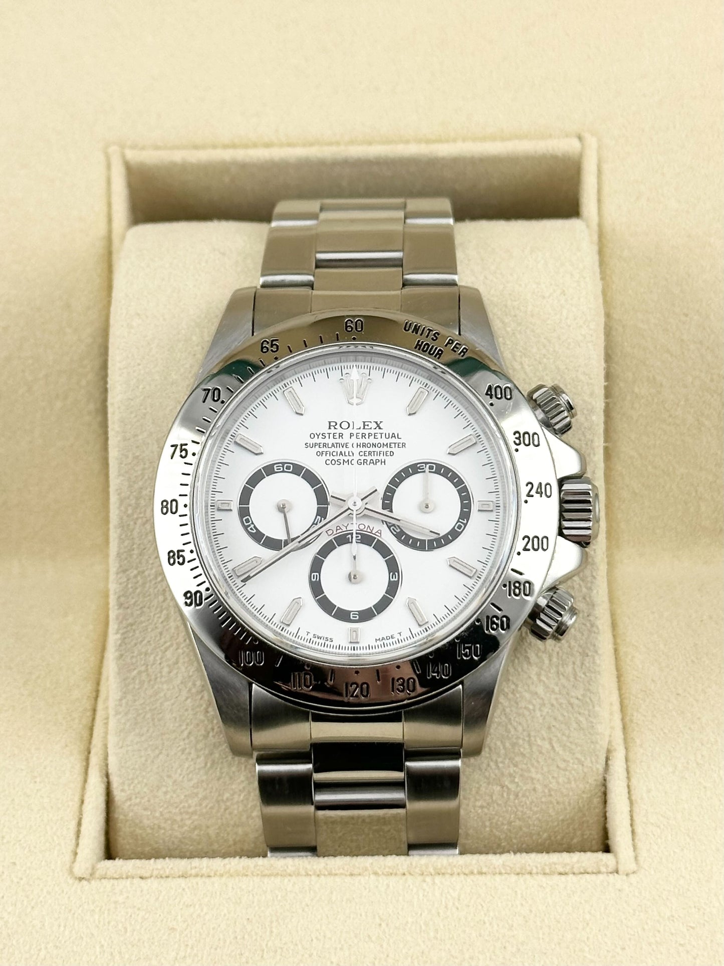 2025 Watch Daytona 16520 Zenith Movement Stainless Steel White Dial