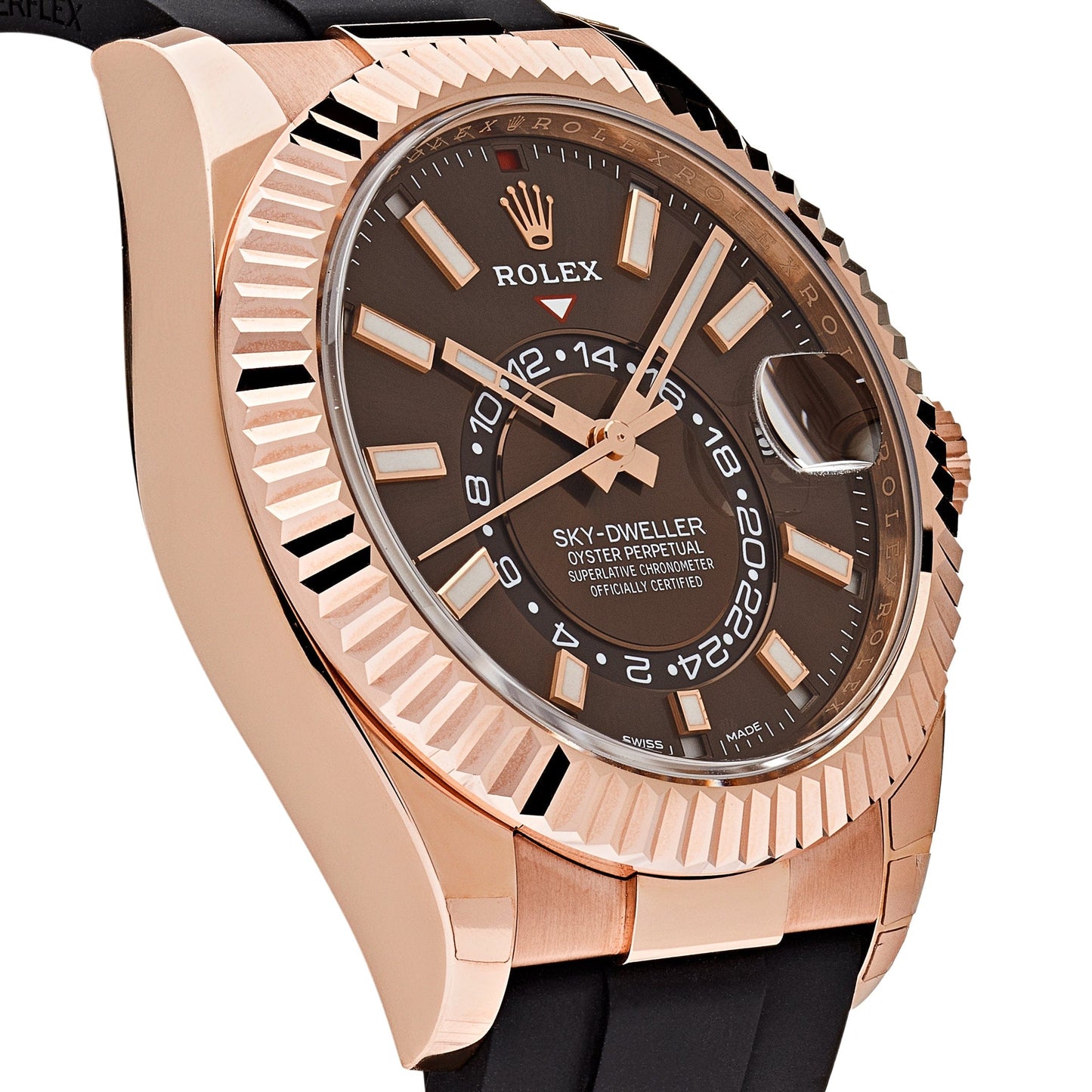 2025 Watch Sky-Dweller 336235 Rose Gold Brown Chocolate Dial Oysterflex