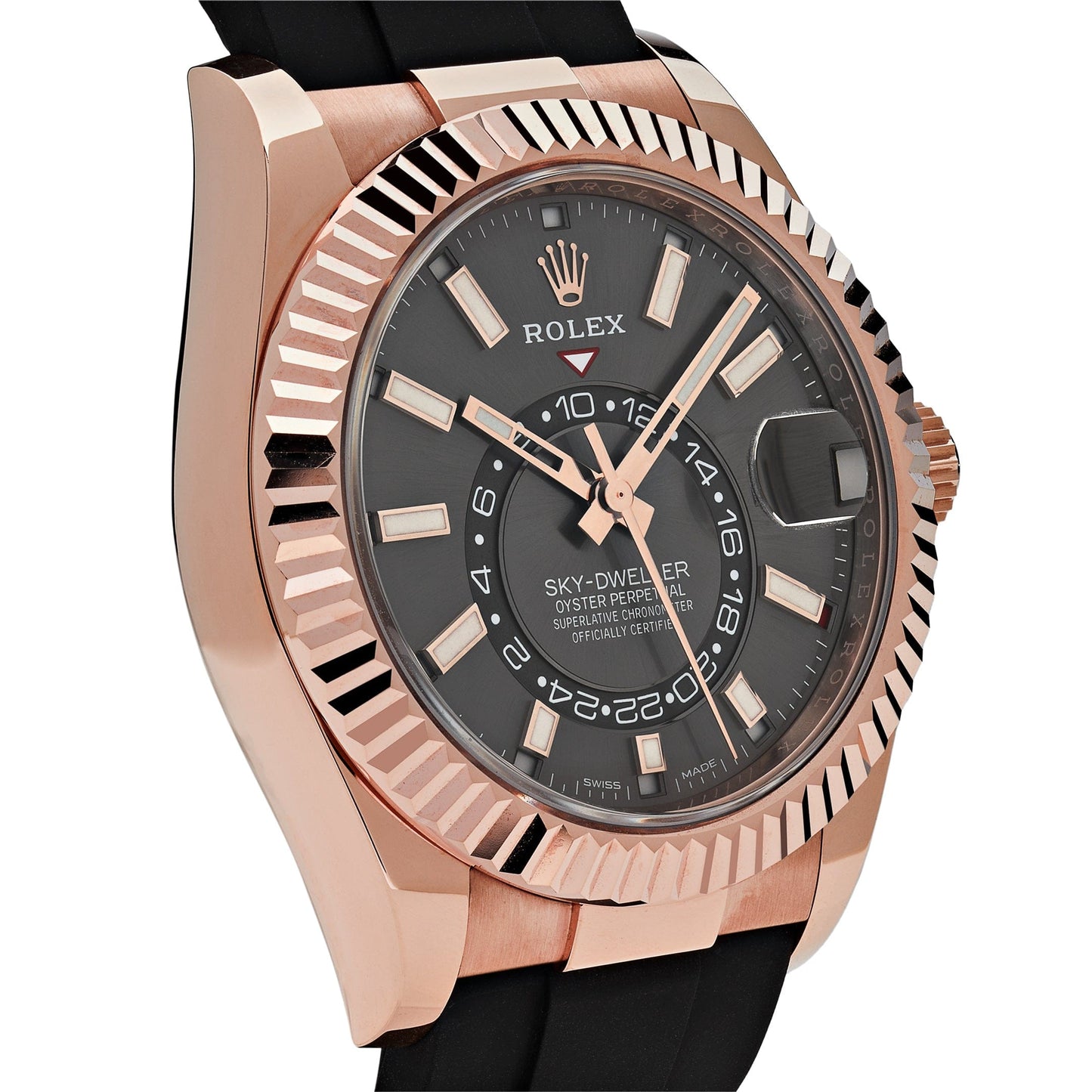 2025 Watch Sky-Dweller 326235 Rose Gold Rhodium Dial