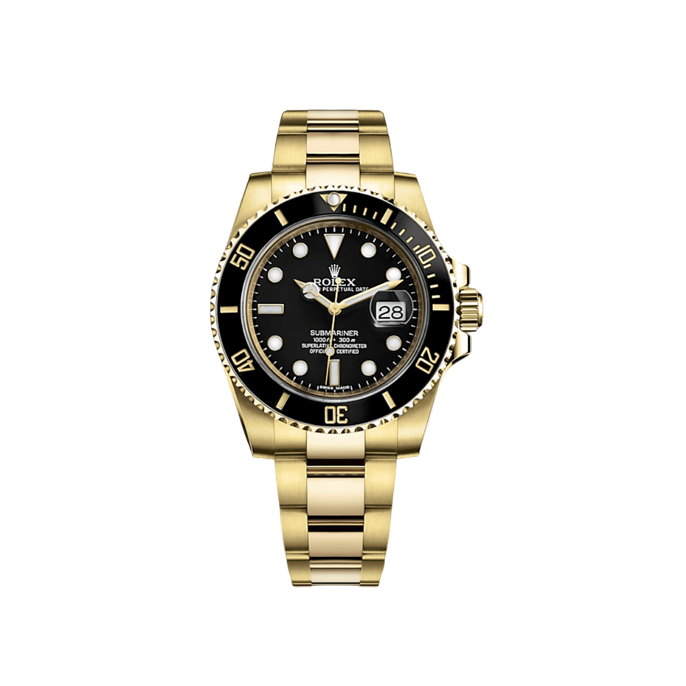 2025 Watch Submariner Date 116618LN Yellow Gold Black Dial (2020)