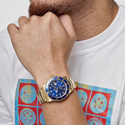 2025 Watch Submariner Date 16618LB Yellow Gold Blue Dial