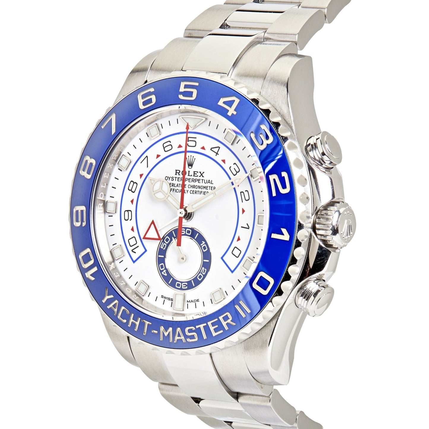 2025 Watch Yacht-Master II 116680 Stainless Steel Mercedes Hand White Dial (2022)
